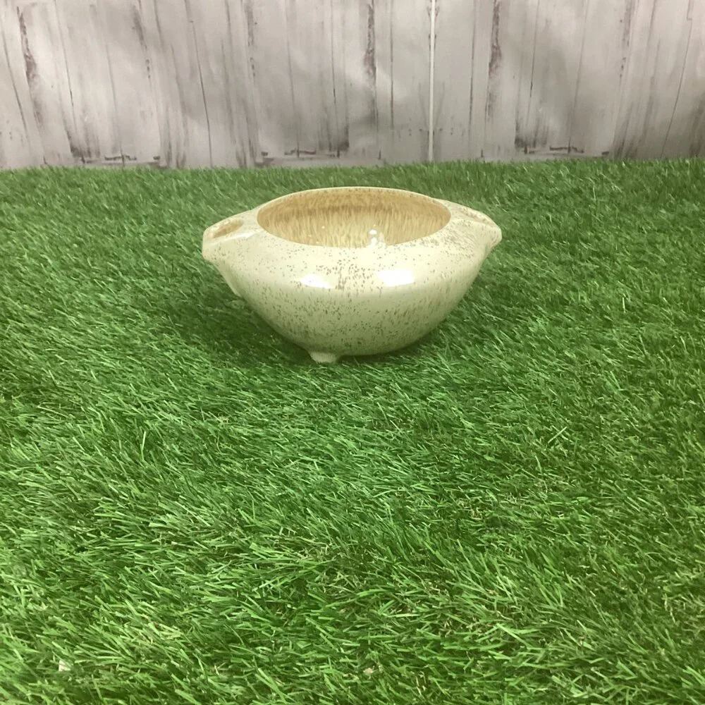 Vintage Ceramic Vase Cream Specks Planter